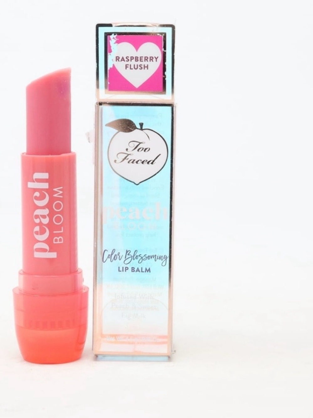 Too Faced Peach Bloom Color Blossoming Lip Balm — Raspberry Flush Pink